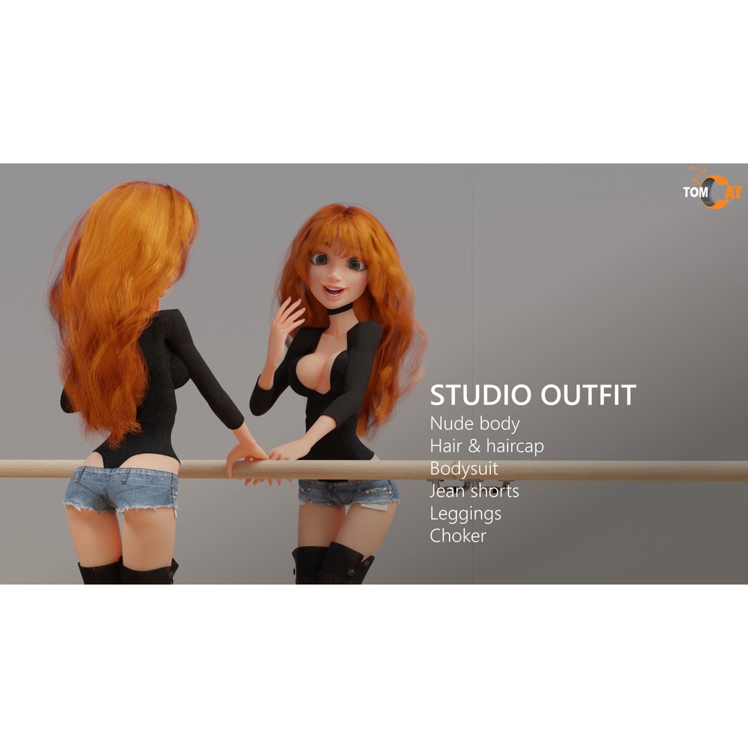 Imogen Rigged Female Dancer 3D Model – Low Poly Game Asset, Blender & Unity - View 6