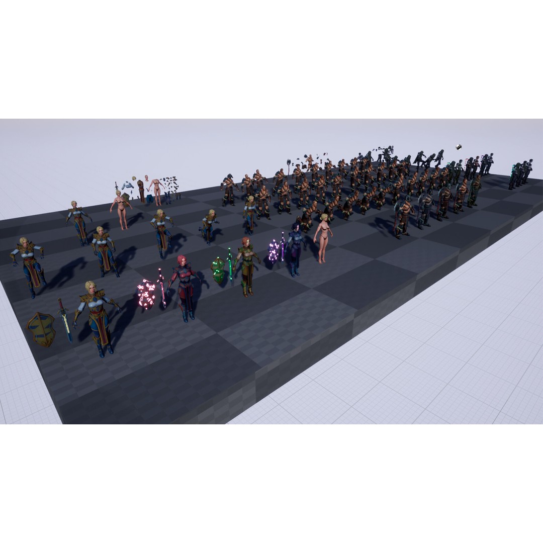 Fantasy Character 3D Model – Low Poly Rigged Pack for Unreal Engine - View 43
