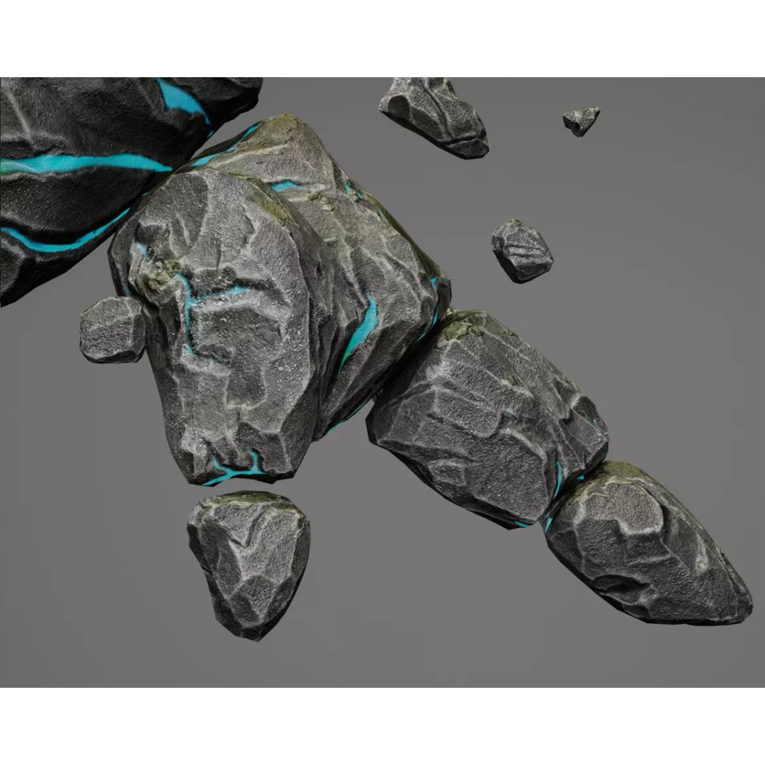 Stone Monster 3D Model – Rigged Fantasy Character with Textures - View 11
