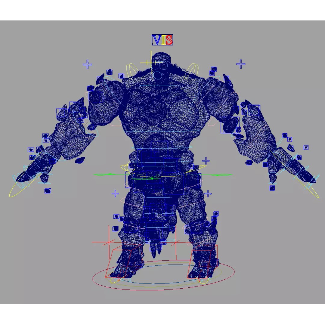 Stone Monster 3D Model – Rigged Fantasy Character with Textures - View 14