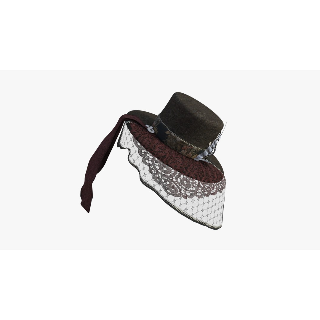 Western Girl Outfit 3D Model – Low Poly Game-Ready Rigged Clothing, FBX - View 13