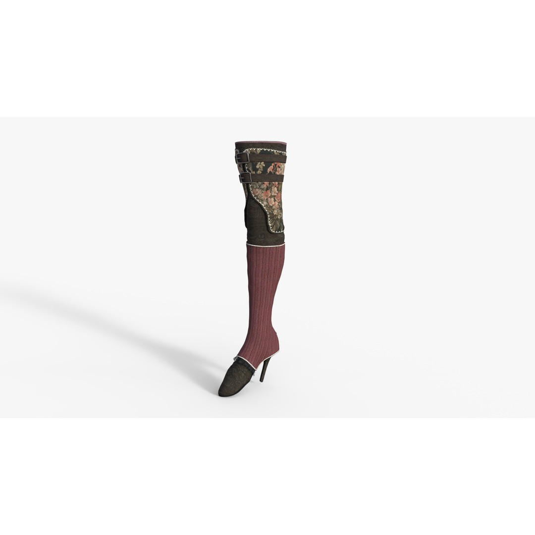 Western Girl Outfit 3D Model – Low Poly Game-Ready Rigged Clothing, FBX - View 5