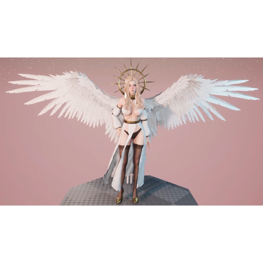 Angelica 3D Model – Game Ready Low-Poly Character with Animations - View 19