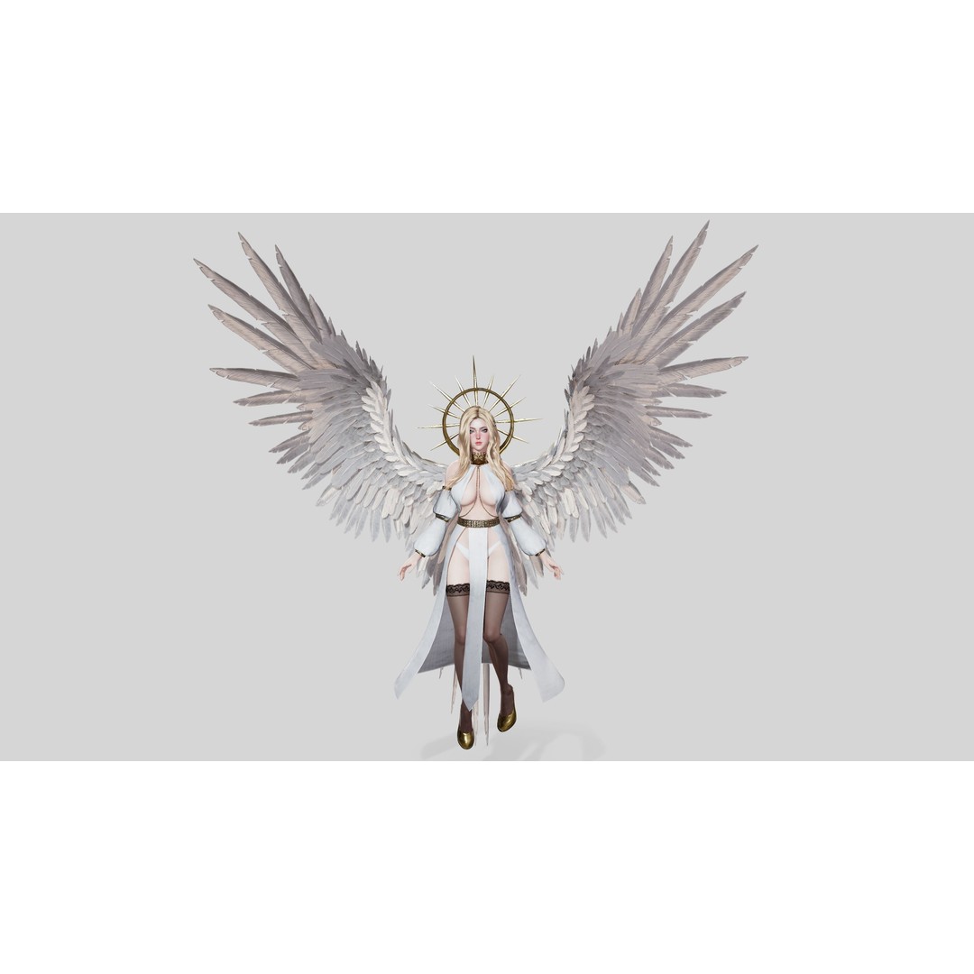 Angelica 3D Model – Game Ready Low-Poly Character with Animations - View 5