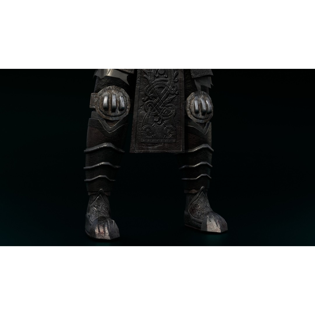Skeleton King 3D Model – Low Poly Game Ready Character, FBX, Blender - View 11