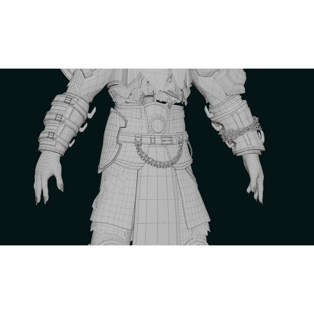 Skeleton King 3D Model – Low Poly Game Ready Character, FBX, Blender - View 14