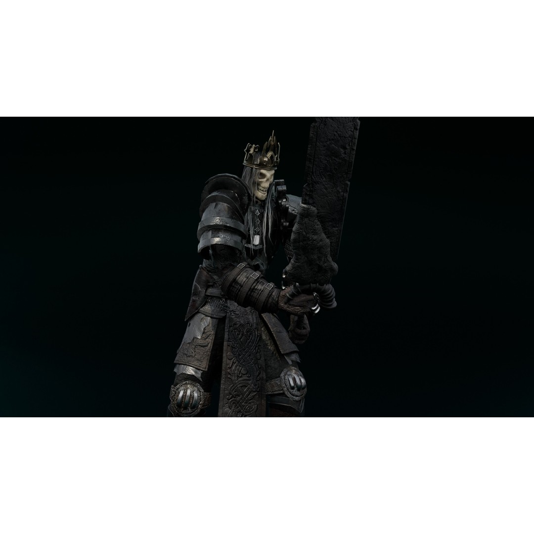 Skeleton King 3D Model – Low Poly Game Ready Character, FBX, Blender - View 7