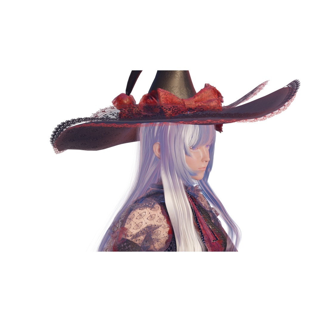 Witch Mage Character 3D Model – Rigged Fantasy Asset, Blender & FBX - View 9