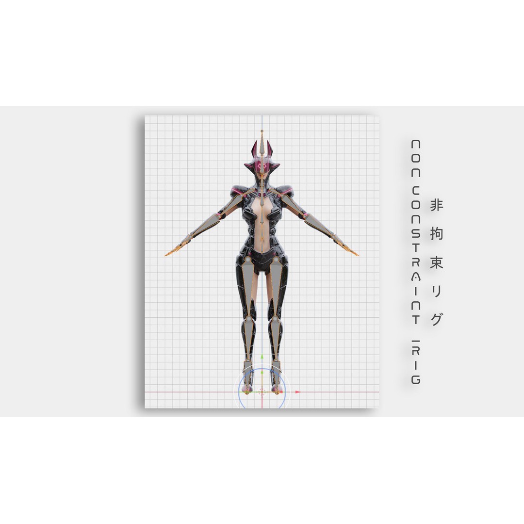 Cyborg Lust 3D Model – Low Poly Rigged Character for Games, FBX - View 12
