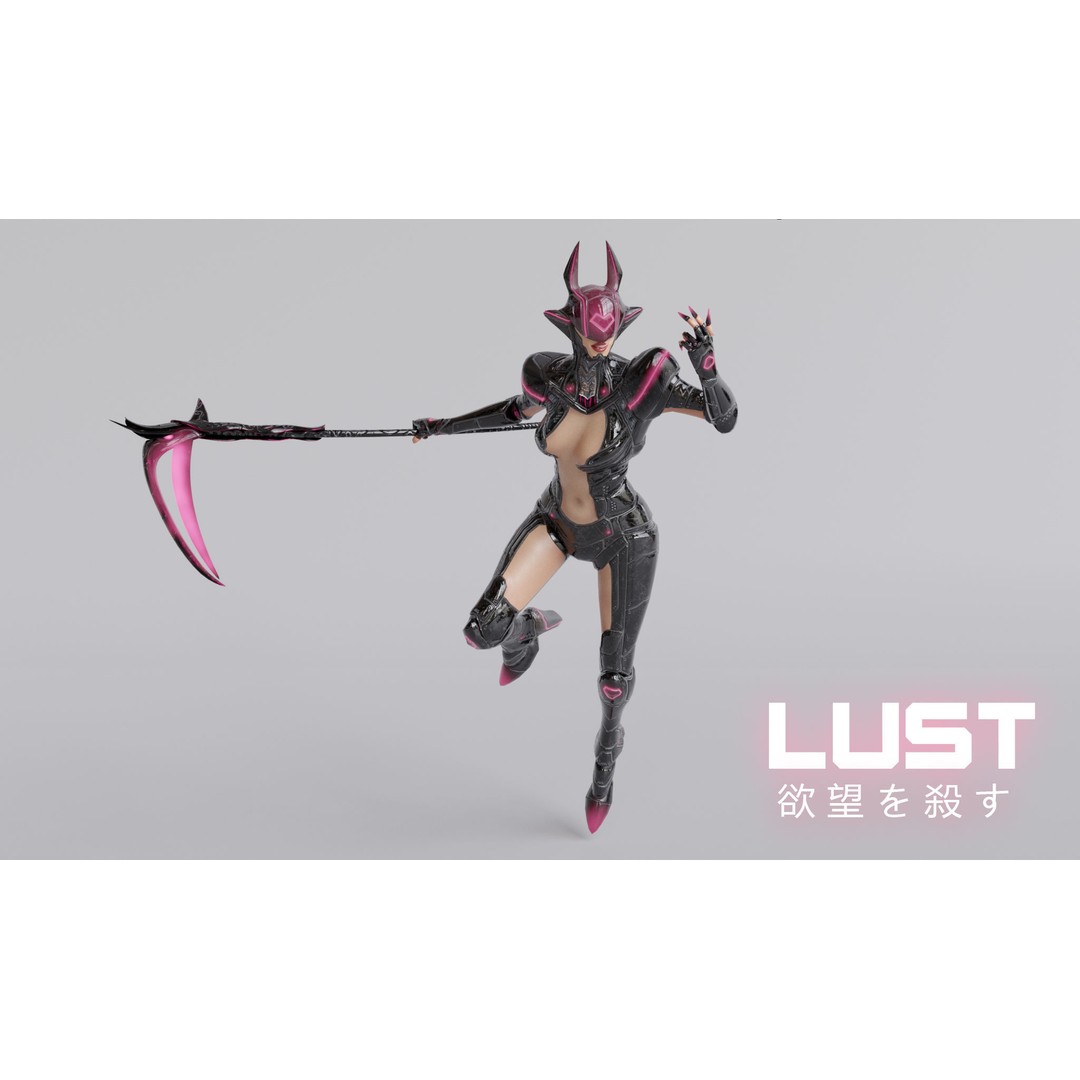 Cyborg Lust 3D Model – Low Poly Rigged Character for Games, FBX - View 15