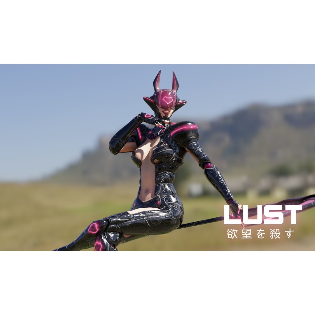 Cyborg Lust 3D Model – Low Poly Rigged Character for Games, FBX - View 21