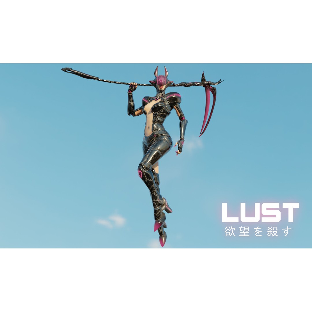 Cyborg Lust 3D Model – Low Poly Rigged Character for Games, FBX - View 4