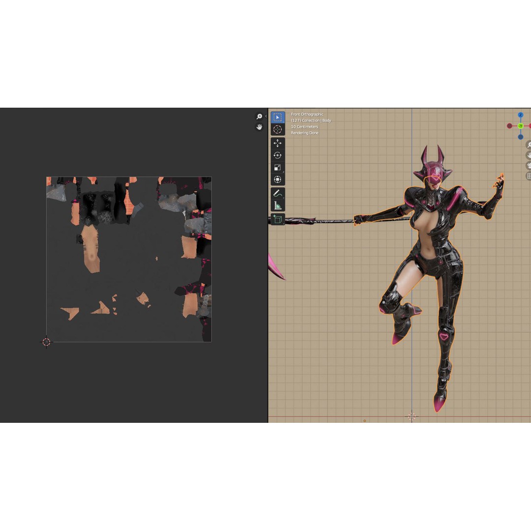 Cyborg Lust 3D Model – Low Poly Rigged Character for Games, FBX - View 6