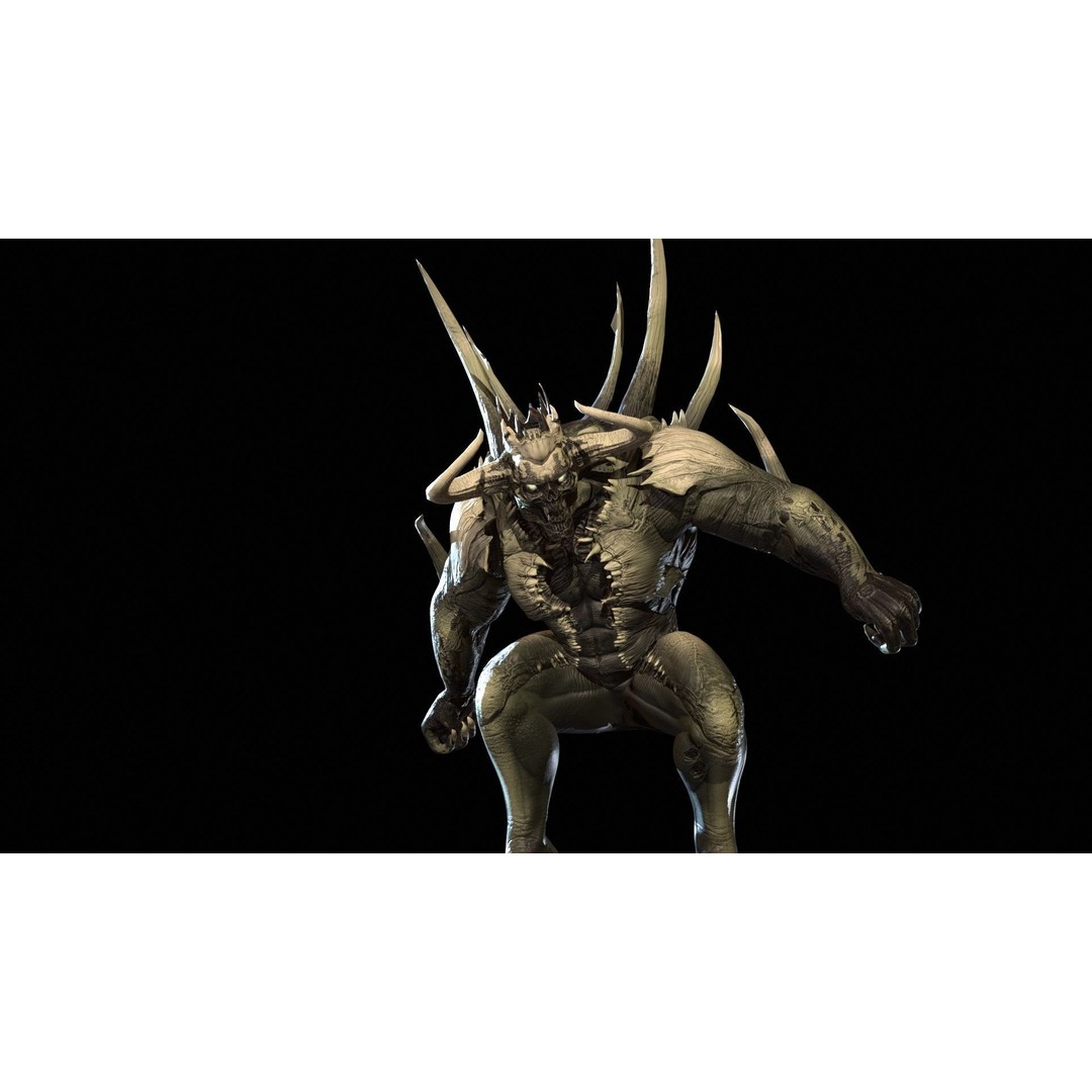 DemonBoss6 3D Model – Low Poly Fantasy Character, Rigged & Animated - View 13