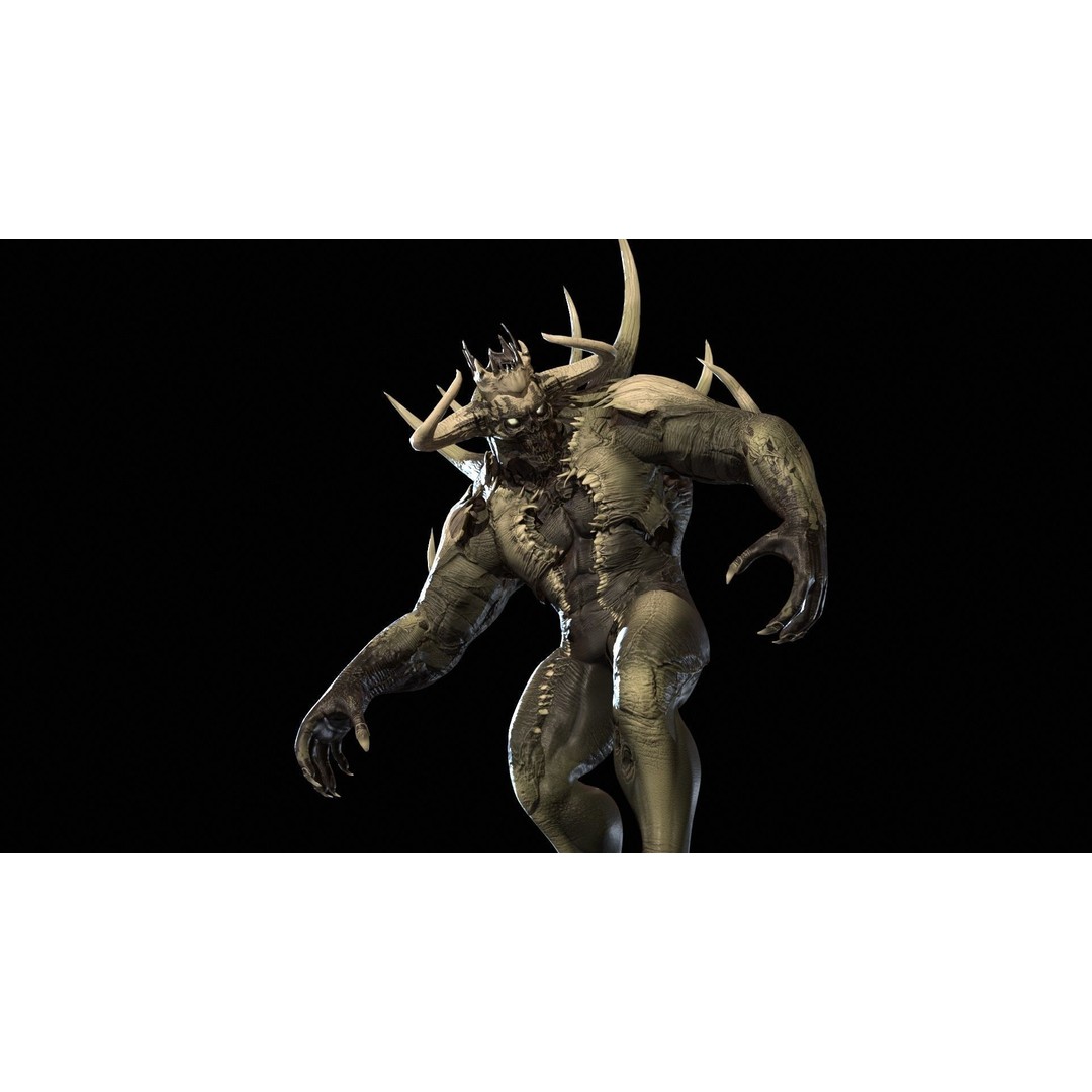 DemonBoss6 3D Model – Low Poly Fantasy Character, Rigged & Animated - View 15