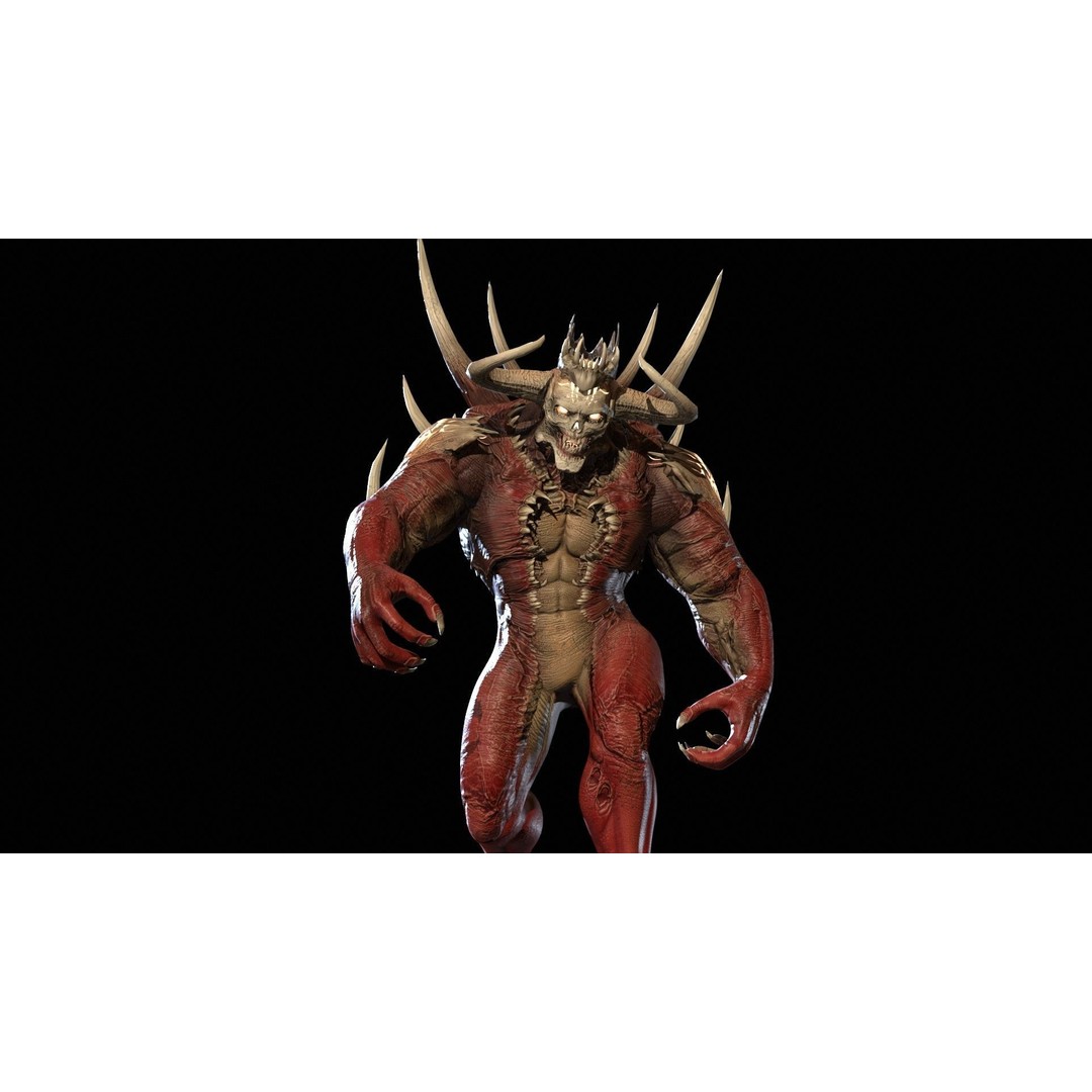 DemonBoss6 3D Model – Low Poly Fantasy Character, Rigged & Animated - View 16