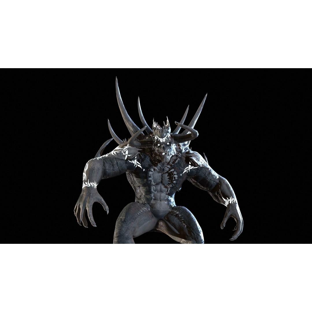 DemonBoss6 3D Model – Low Poly Fantasy Character, Rigged & Animated - View 19