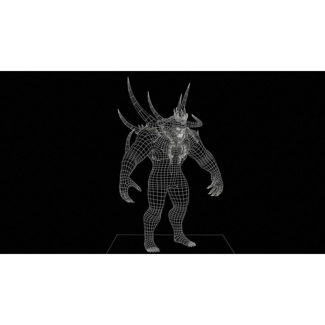 DemonBoss6 3D Model – Low Poly Fantasy Character, Rigged & Animated - View 22
