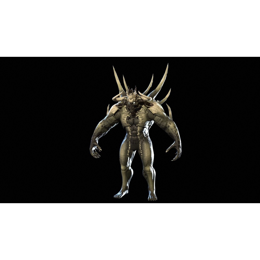 DemonBoss6 3D Model – Low Poly Fantasy Character, Rigged & Animated - View 24