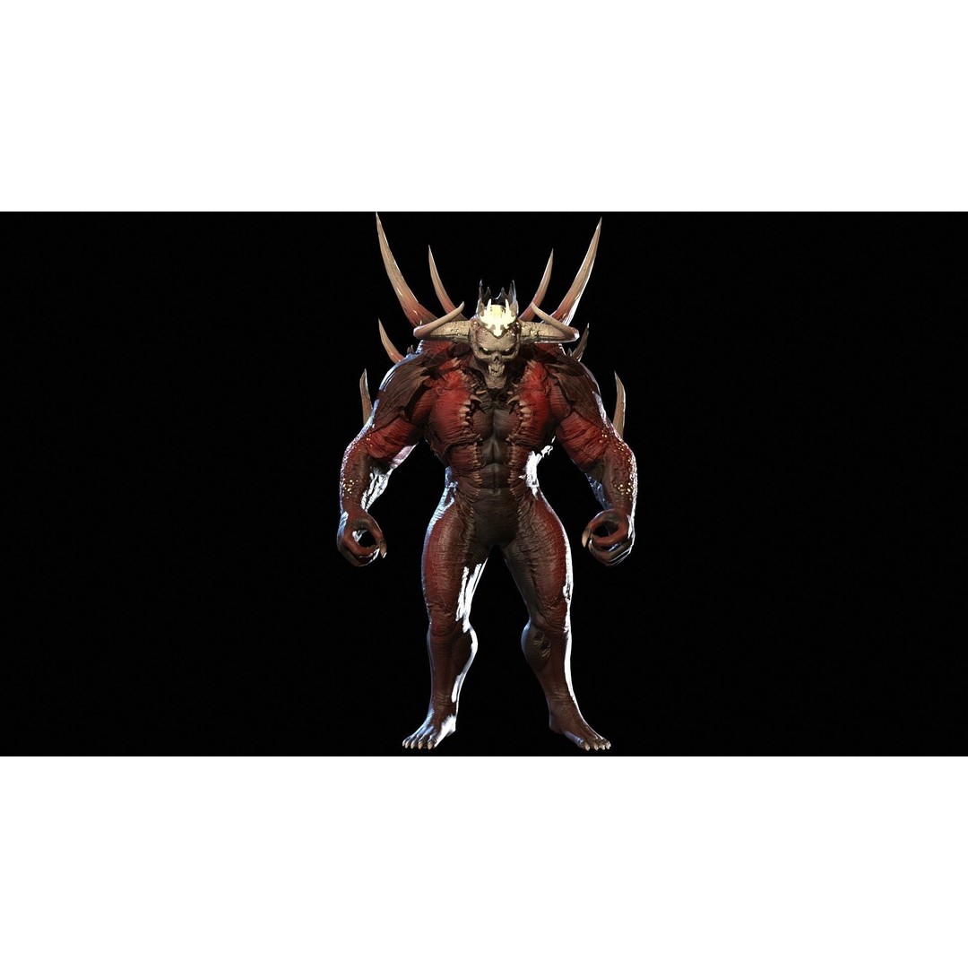 DemonBoss6 3D Model – Low Poly Fantasy Character, Rigged & Animated - View 26