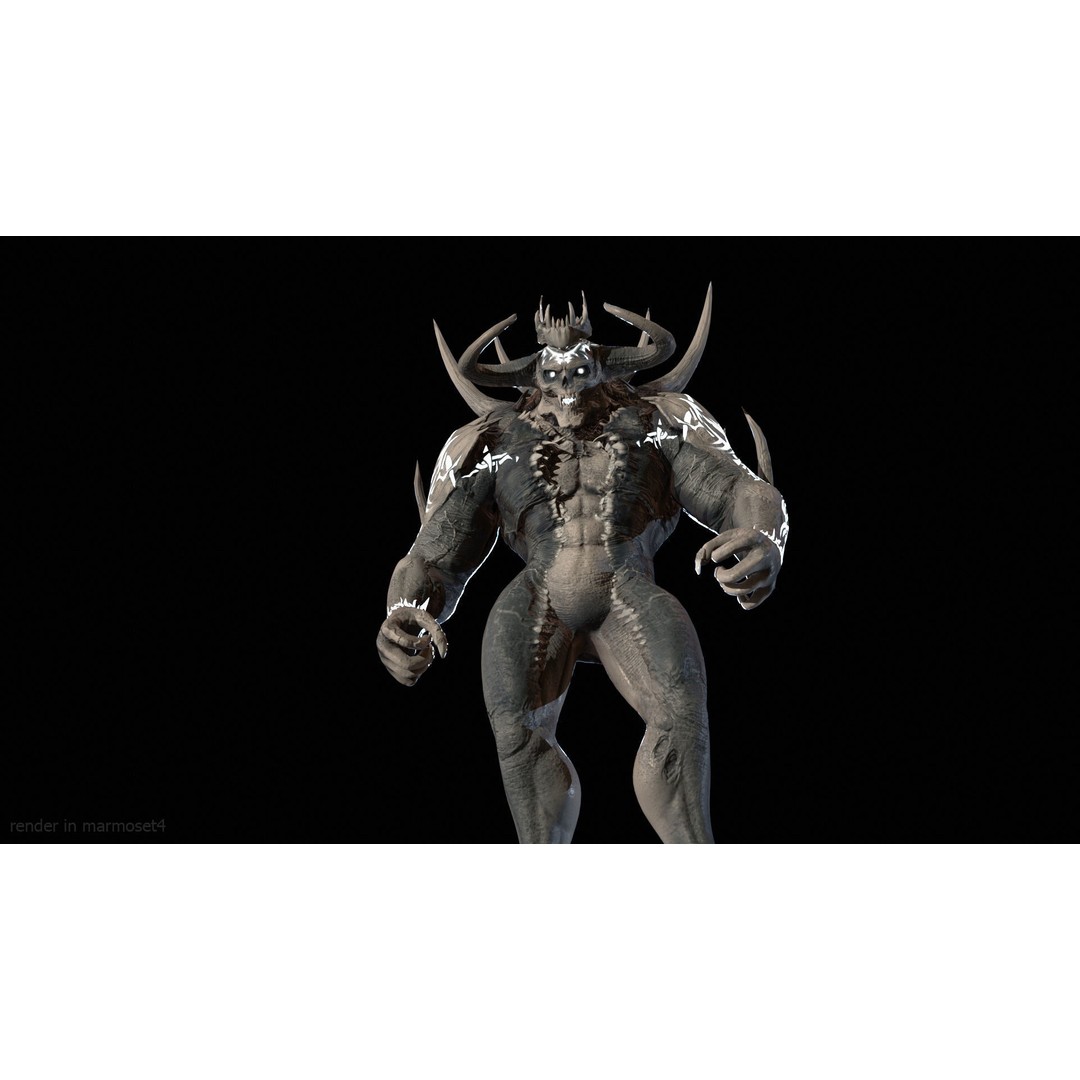 DemonBoss6 3D Model – Low Poly Fantasy Character, Rigged & Animated - View 31
