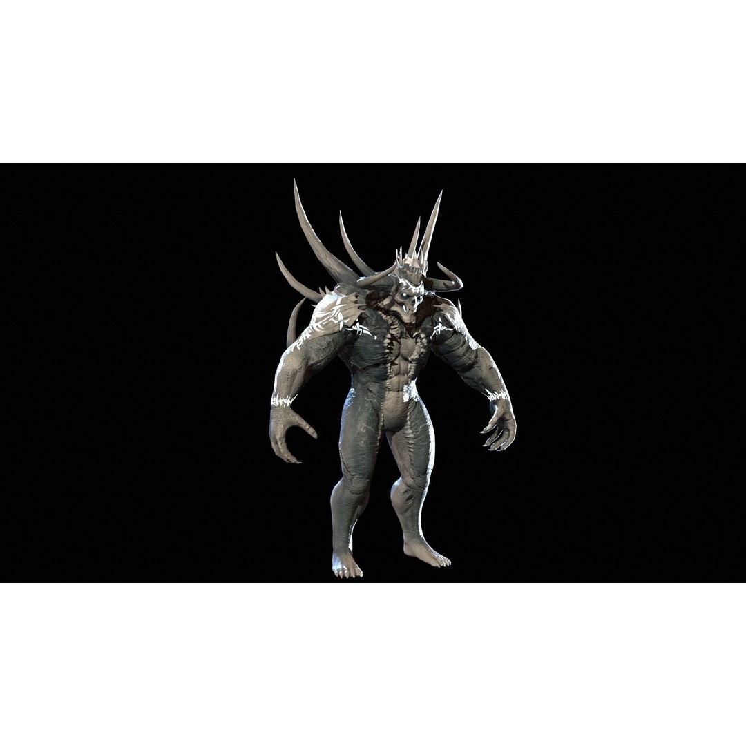 DemonBoss6 3D Model – Low Poly Fantasy Character, Rigged & Animated - View 32