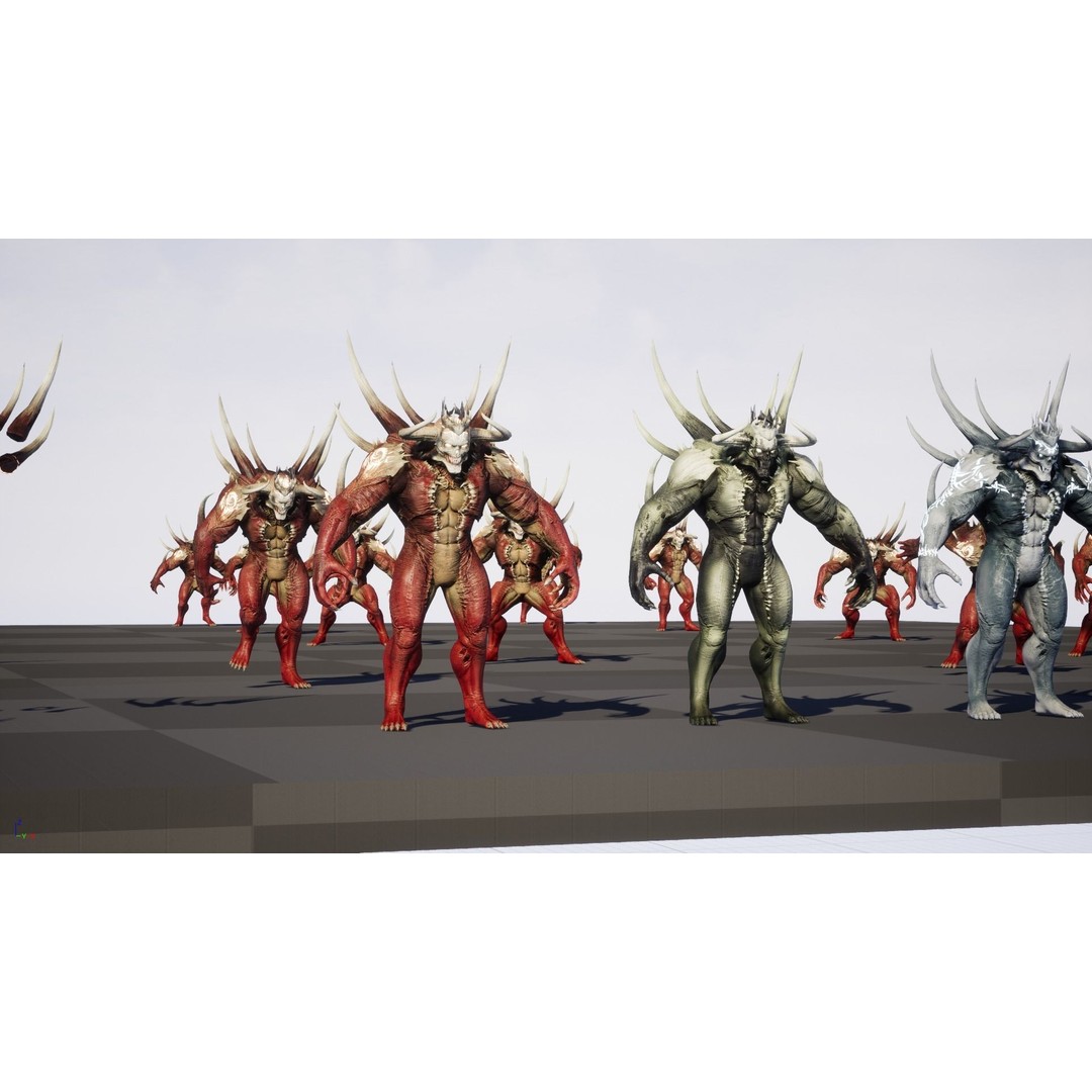 DemonBoss6 3D Model – Low Poly Fantasy Character, Rigged & Animated - View 36