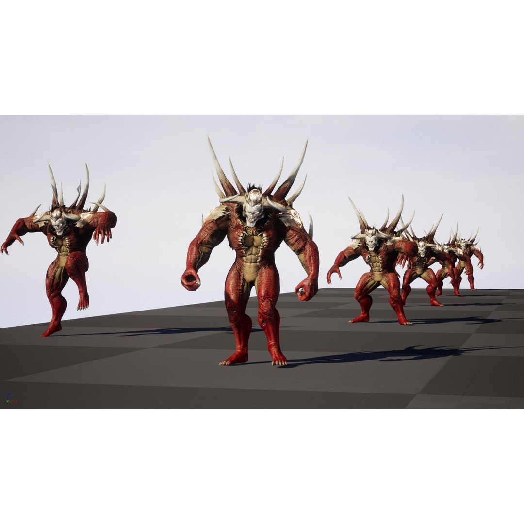 DemonBoss6 3D Model – Low Poly Fantasy Character, Rigged & Animated - View 37