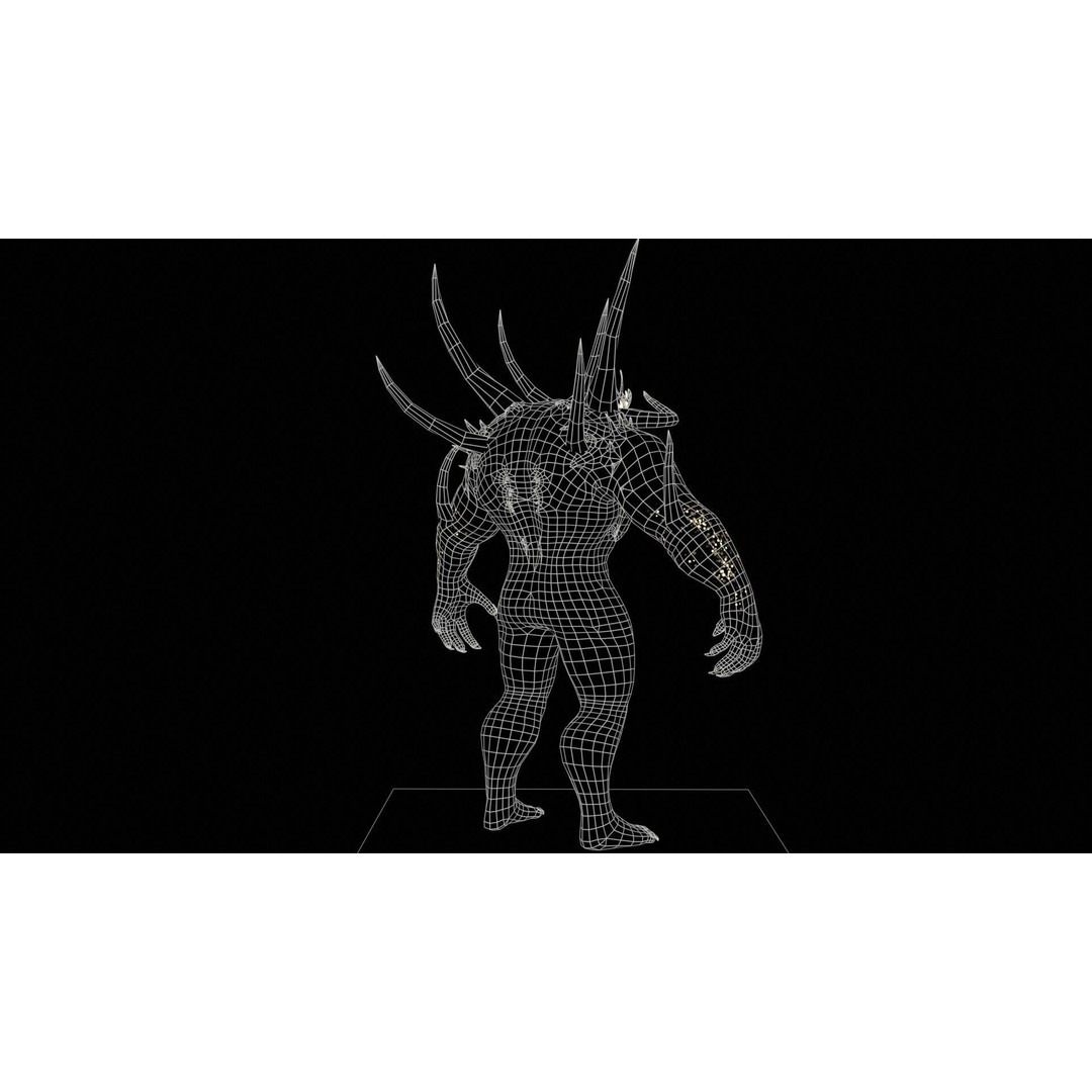 DemonBoss6 3D Model – Low Poly Fantasy Character, Rigged & Animated - View 6
