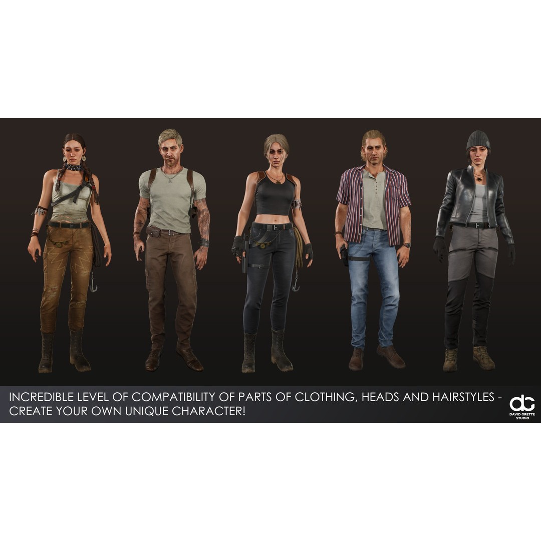 Kiona 3D Model – Low Poly Adventure Character, FBX & Unity - View 13