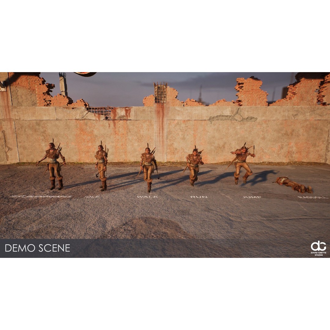 Kiona 3D Model – Low Poly Adventure Character, FBX & Unity - View 20