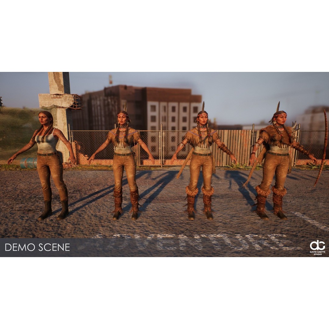 Kiona 3D Model – Low Poly Adventure Character, FBX & Unity - View 21