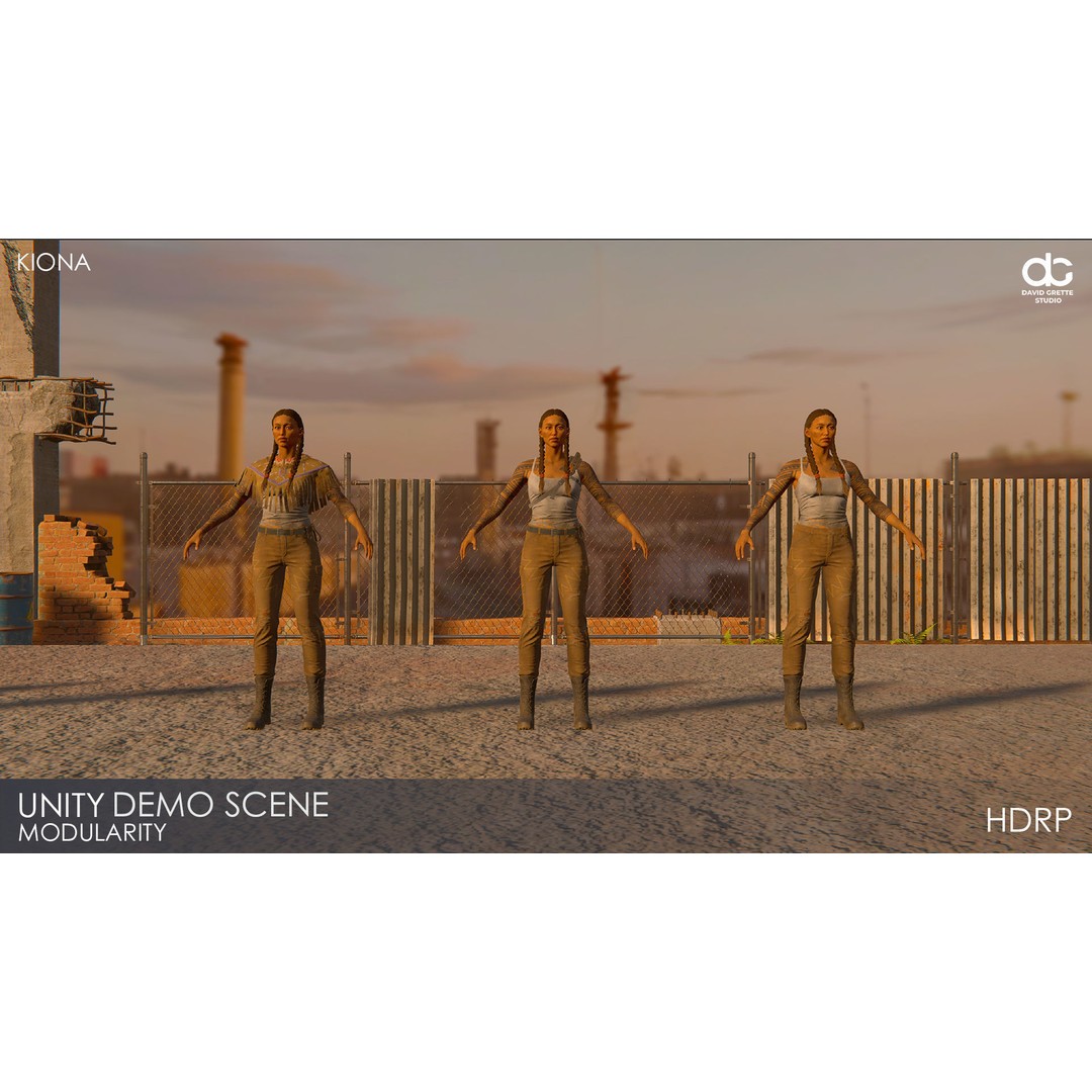 Kiona 3D Model – Low Poly Adventure Character, FBX & Unity - View 28