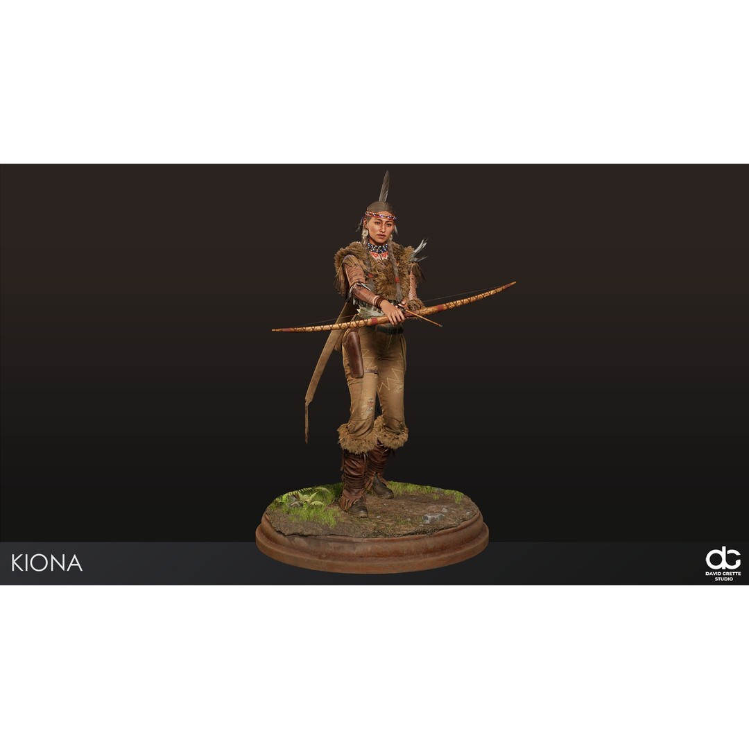 Kiona 3D Model – Low Poly Adventure Character, FBX & Unity - View 3