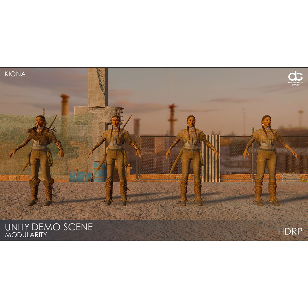 Kiona 3D Model – Low Poly Adventure Character, FBX & Unity - View 30