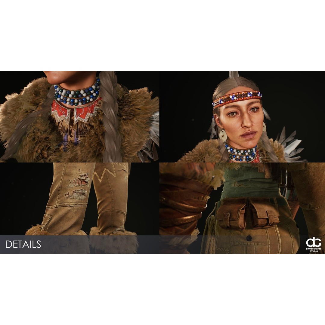 Kiona 3D Model – Low Poly Adventure Character, FBX & Unity - View 6