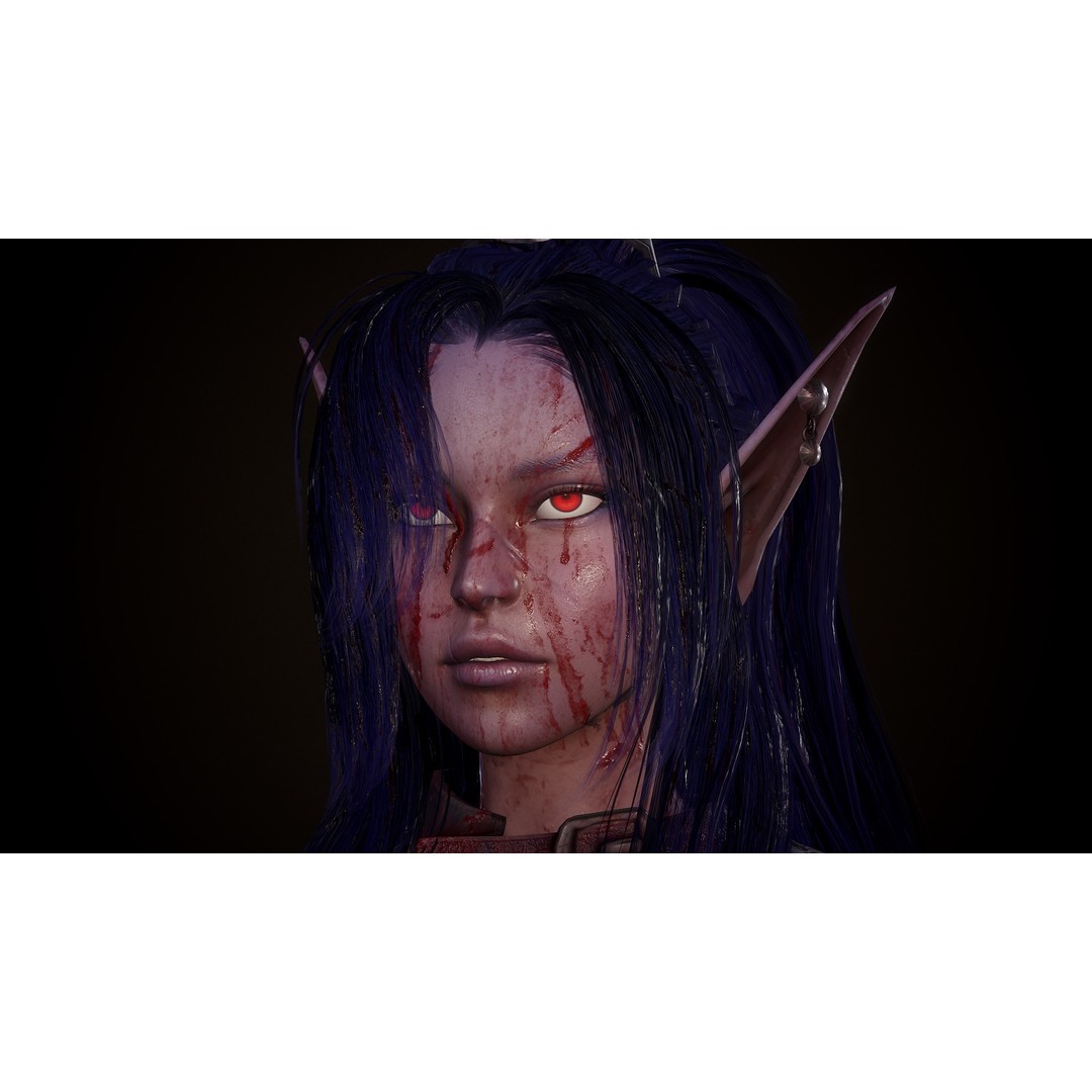 Dark Elf Rogue 3D Model – Low Poly Game Asset, Rigged for Unity & UE5 - View 21
