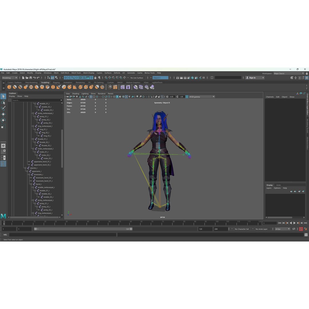Dark Elf Rogue 3D Model – Low Poly Game Asset, Rigged for Unity & UE5 - View 27