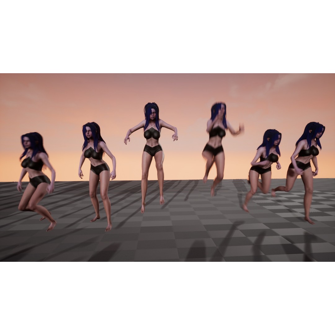 Dark Elf Rogue 3D Model – Low Poly Game Asset, Rigged for Unity & UE5 - View 32