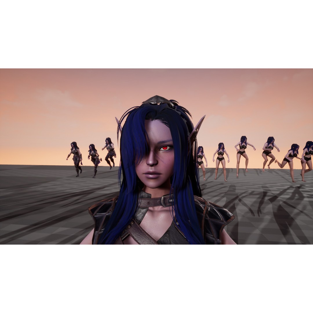Dark Elf Rogue 3D Model – Low Poly Game Asset, Rigged for Unity & UE5 - View 33