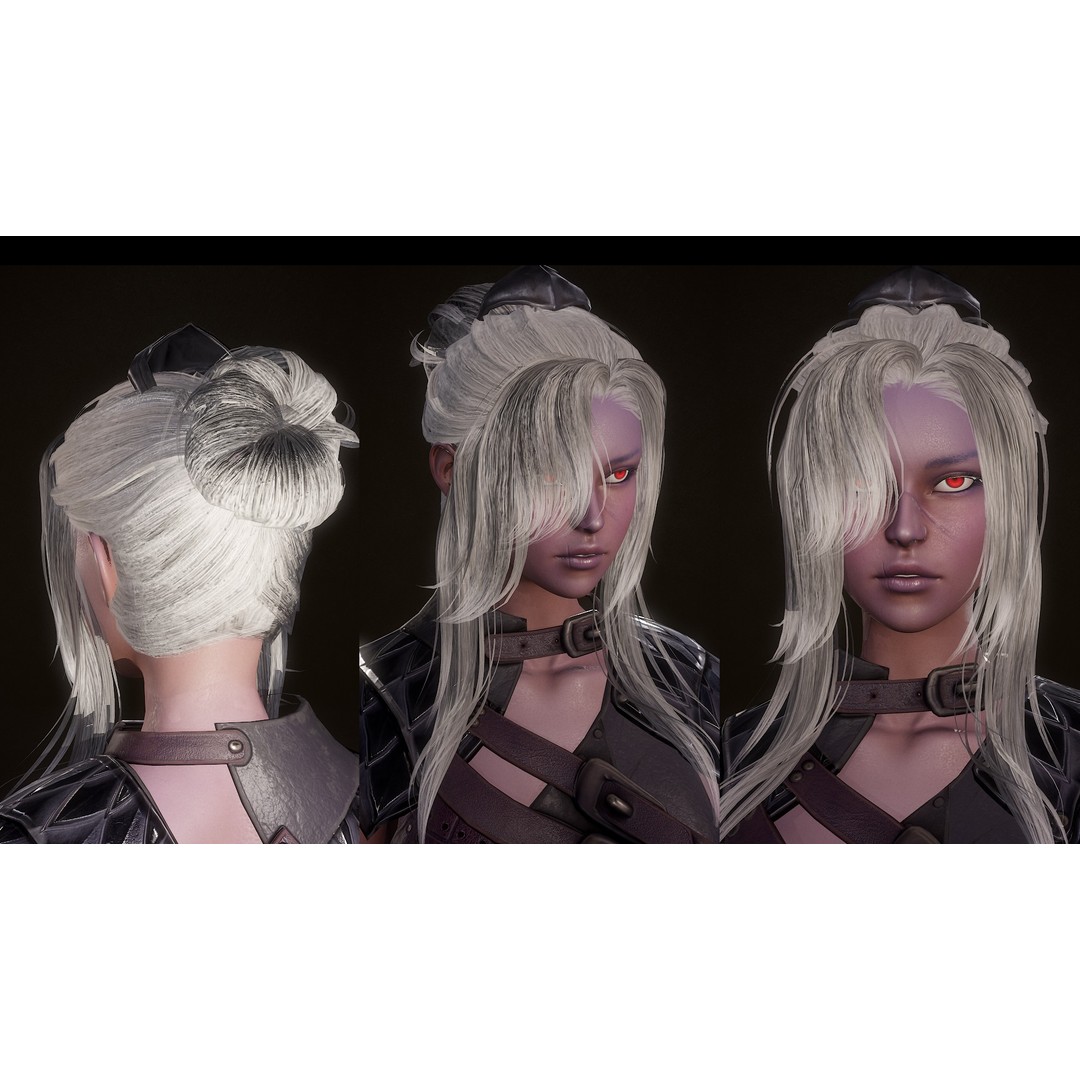 Dark Elf Rogue 3D Model – Low Poly Game Asset, Rigged for Unity & UE5 - View 9