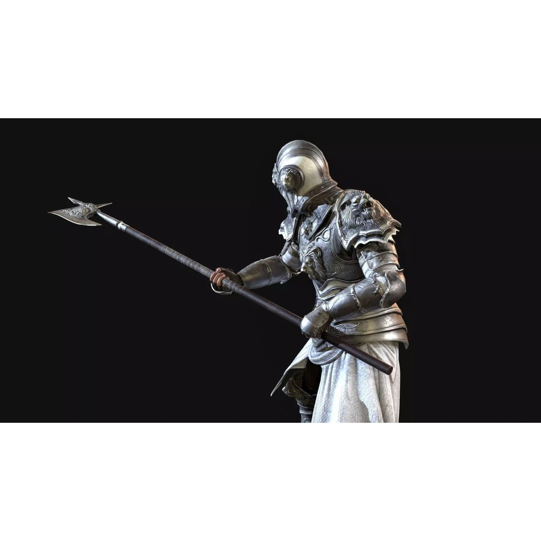 Lion Guardian 3D Model – Low Poly Game Asset, Rigged, PBR Textures - View 17
