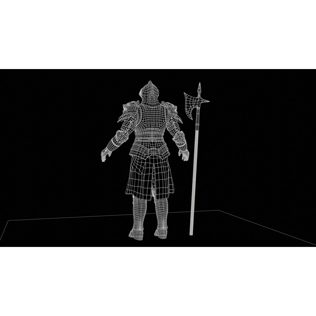 Lion Guardian 3D Model – Low Poly Game Asset, Rigged, PBR Textures - View 20
