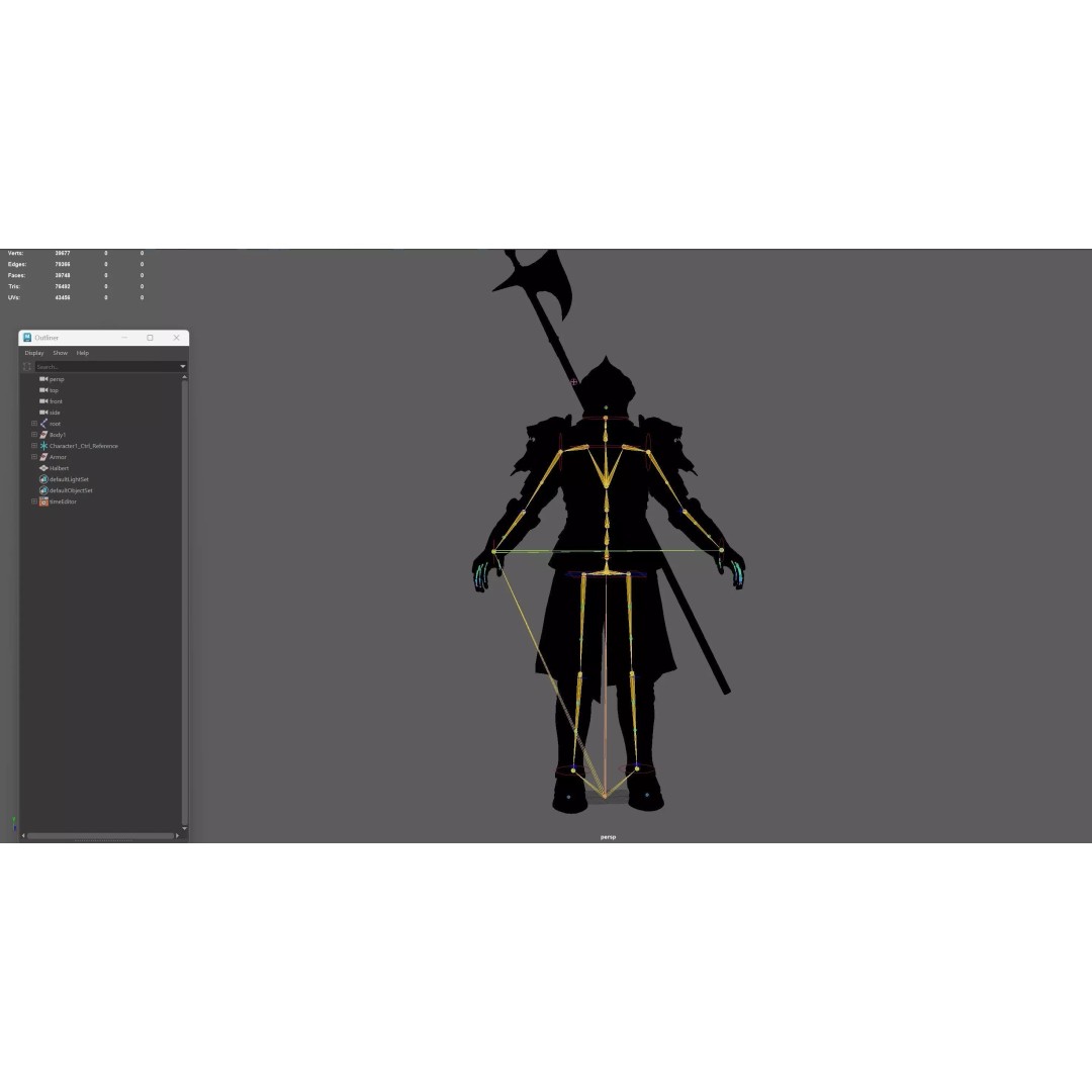 Lion Guardian 3D Model – Low Poly Game Asset, Rigged, PBR Textures - View 35
