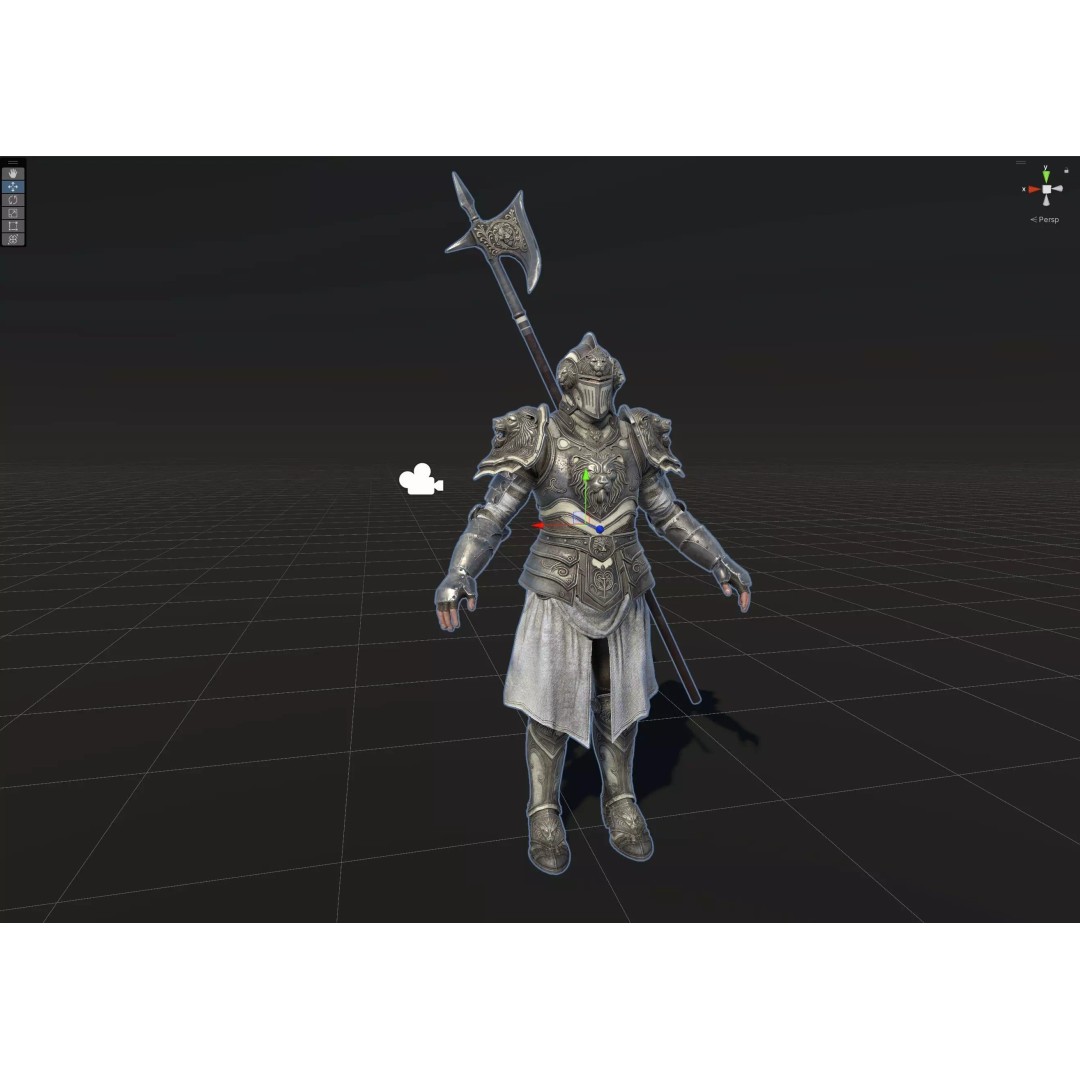Lion Guardian 3D Model – Low Poly Game Asset, Rigged, PBR Textures - View 37