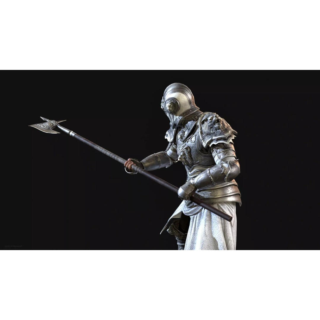 Lion Guardian 3D Model – Low Poly Game Asset, Rigged, PBR Textures - View 5