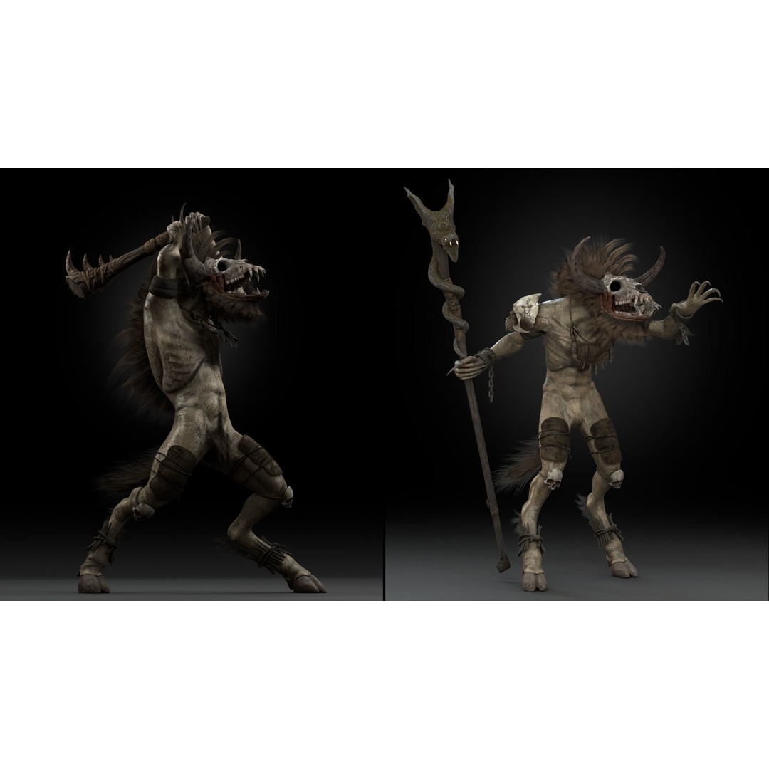 Gloomfang Beast 3D Model – Rigged Low-Poly Game Asset, FBX, PBR - View 14