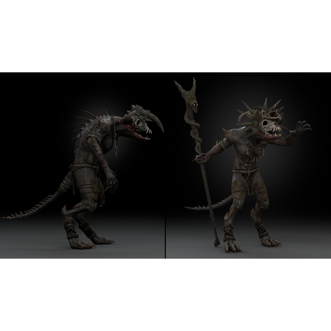Gloomfang Beast 3D Model – Rigged Low-Poly Game Asset, FBX, PBR - View 15