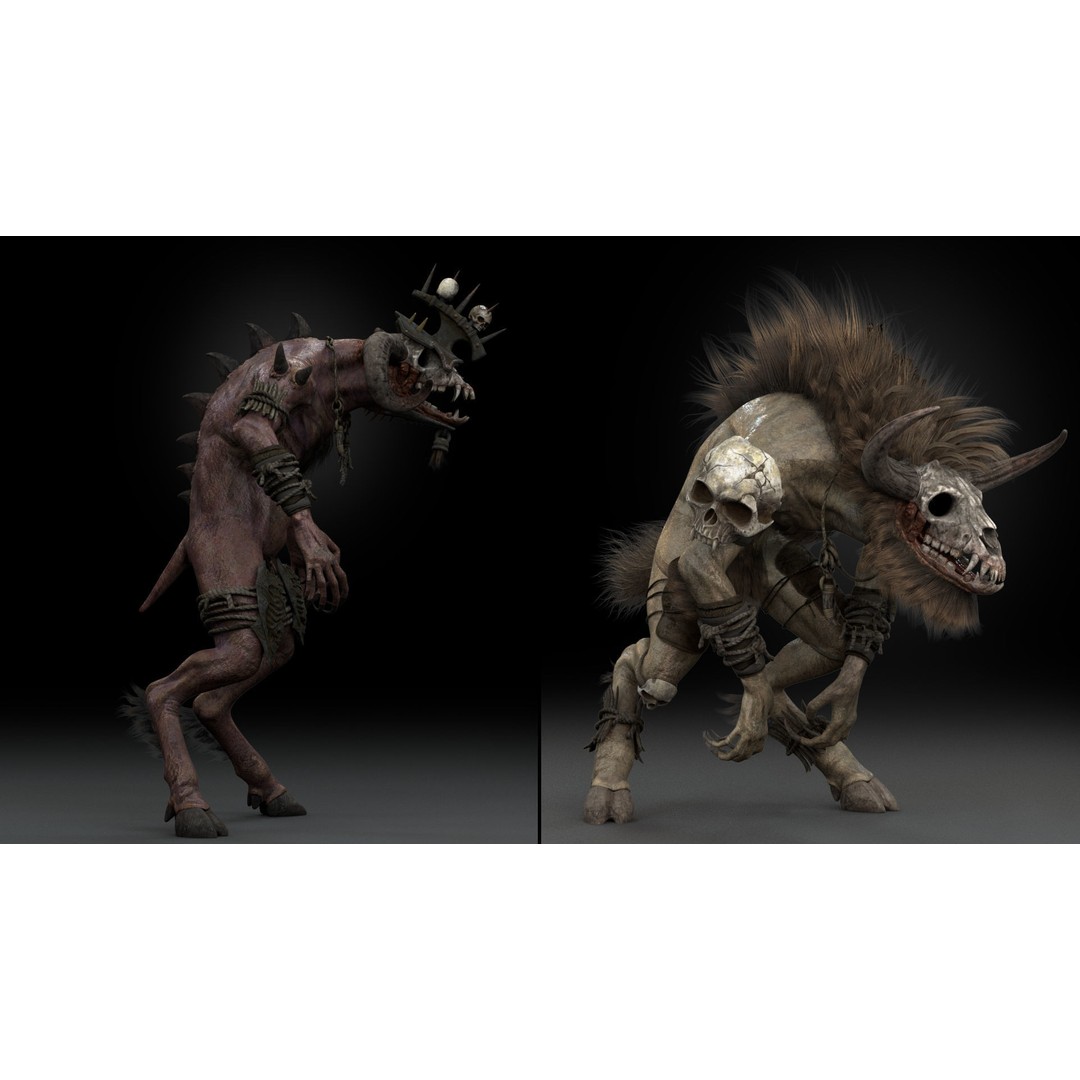Gloomfang Beast 3D Model – Rigged Low-Poly Game Asset, FBX, PBR - View 17