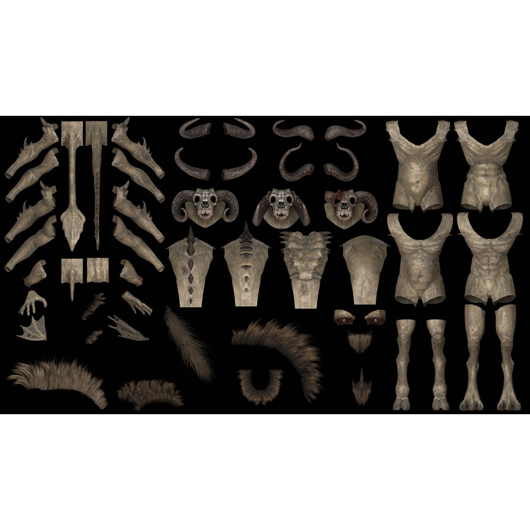 Gloomfang Beast 3D Model – Rigged Low-Poly Game Asset, FBX, PBR - View 18